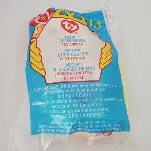 TY Beanie Baby "Neon the Seahorse" McDonalds Happy Meal Toy